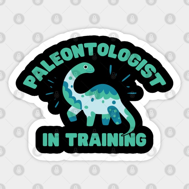 Paleontologist In Training - Cute Bronotosaurus Sticker by codeclothes